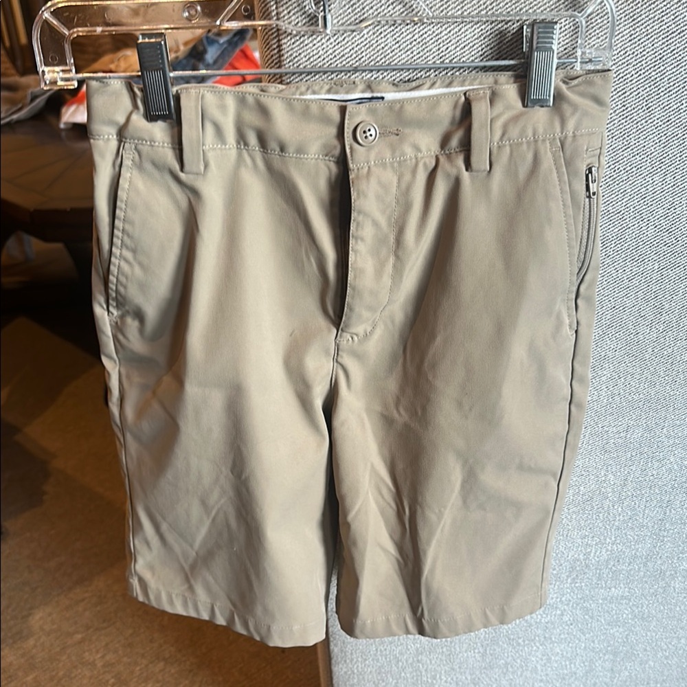 Lands' End Tan Flat Front Shorts